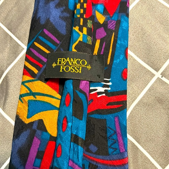 Vintage 100% silk Franco Fossi tie - Picture 4 of 4